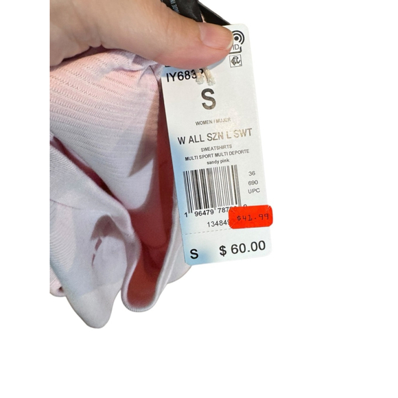 Women's Adidas Sweatshirt Size S Pink Long Sleeve - Picture 4 of 4